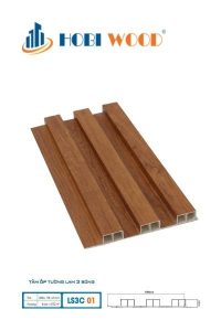 Tấm Ốp Tường 3 Sóng Cao Hobi Wood LS3C-01